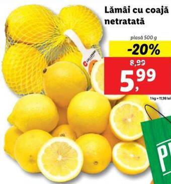 Lidl Lămâi cu coajă netratată Ofertă