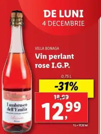 Lidl Vin perlant rose I.G.P. Ofertă