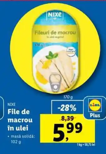 Lidl File de macrou în ulei Ofertă