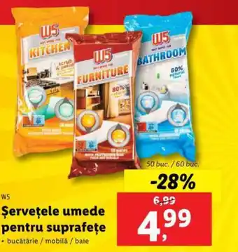 Șervețele umede pentru suprafețe