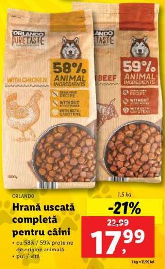 Lidl Hrană uscată completă pentru câini Ofertă