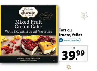Lidl Tort cu fructe, feliat Ofertă