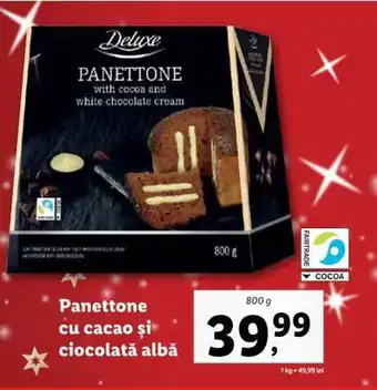 Lidl Panettone cu cacao și ciocolată albă Ofertă