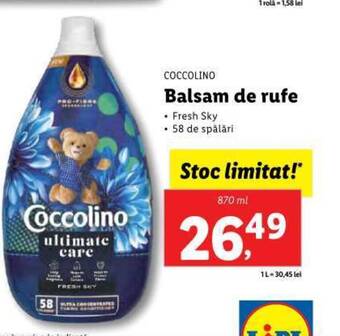 Lidl Balsam de rufe Ofertă