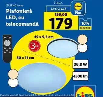 Lidl Plafonieră LED, cu telecomandă Ofertă