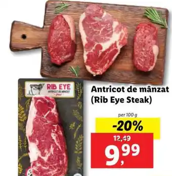 Lidl Antricot de mânzat (Rib Eye Steak) Ofertă