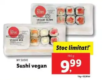 Lidl Sushi vegan Ofertă