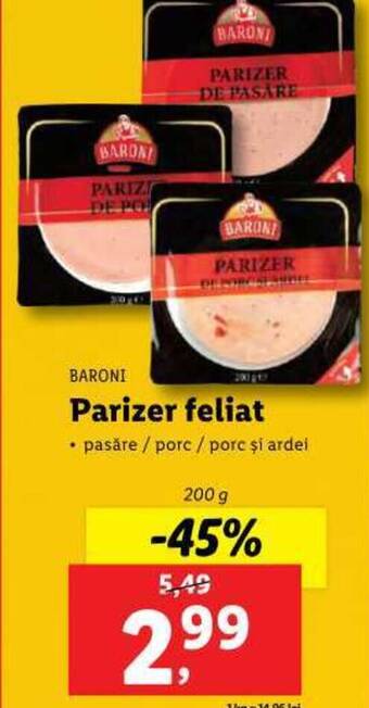 Lidl Parizer feliat Ofertă