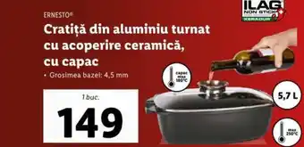 Lidl Cratiță din aluminiu turnat cu acoperire ceramică, Ofertă