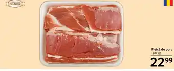 Selgros Fleică de porc - per kg Ofertă