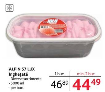 Selgros ALPIN 57 LUX înghețată Ofertă