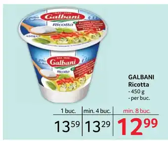 Selgros GALBANI Ricotta - 450 g - per buc. Ofertă