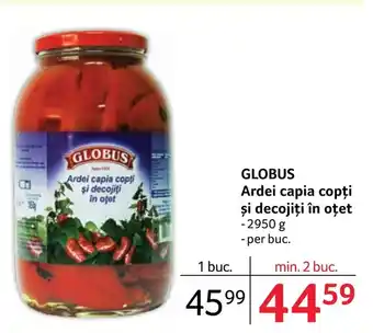 Selgros GLOBUS Ardei capia copți şi decojiți în oțet Ofertă