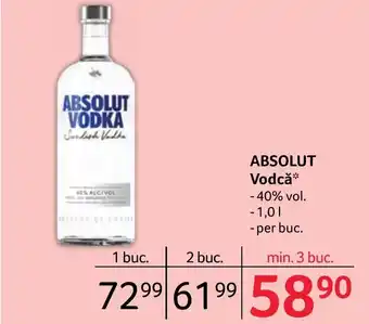 Selgros ABSOLUT Vodcă Ofertă