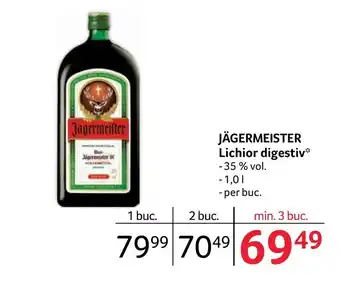 Selgros JÄGERMEISTER Lichior digestiv* Ofertă