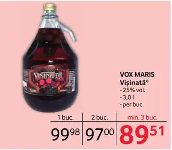 Selgros VOX MARIS Vișinată* -25% vol. -3,01 Ofertă