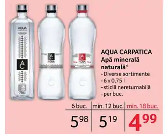 Selgros AQUA CARPATICA Apă minerală naturală* Ofertă