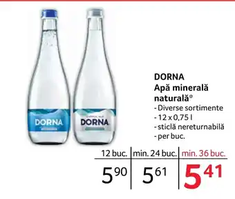 Selgros DORNA Apă minerală naturală* Ofertă