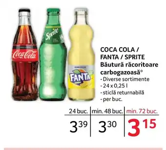 Selgros COCA COLA / FANTA/ SPRITE Băutură răcoritoare Ofertă