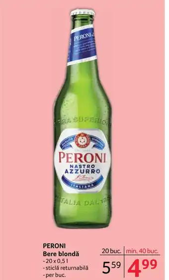 Selgros PERONI Bere blondă -20 x 0,51 Ofertă