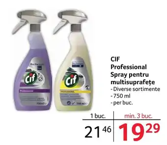 Selgros CIF Professional Spray pentru multisuprafețe Ofertă