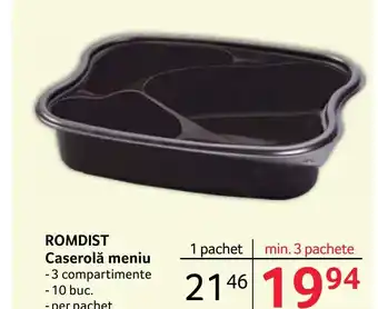 ROMDIST Caserolă meniu