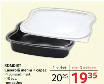 ROMDIST Caserolă meniu + capac