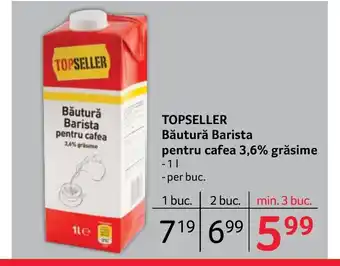 Selgros TOPSELLER Băutură Barista pentru cafea 3,6% grăsime -11 -per buc. Ofertă