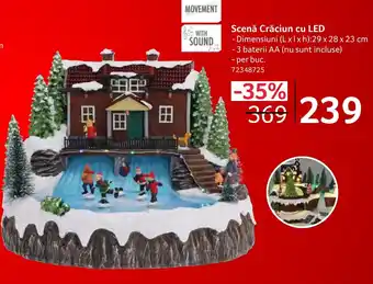 Scenă Crăciun cu LED