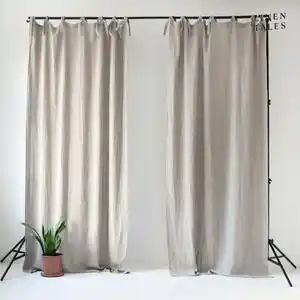 Draperie bej 140x300 cm night time – linen tales