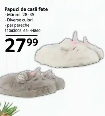 Selgros Papuci de casă fete Ofertă