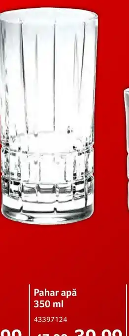 Selgros Pahar apă 350 ml 43397124 Ofertă