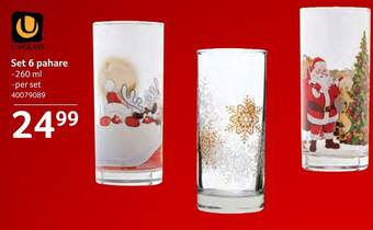 Selgros Set 6 pahare -260 ml Ofertă