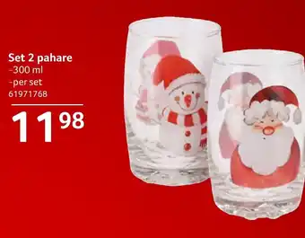Set 2 pahare -300 ml