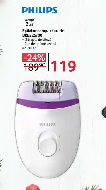 Selgros Epilator compact cu fir BRE225/00 Ofertă