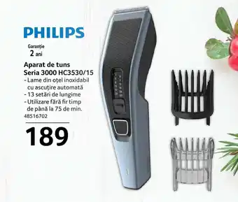 Selgros Aparat de tuns Seria 3000 HC3530/15 Ofertă