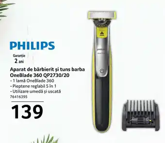 Selgros Aparat de bărbierit şi tuns barba OneBlade 360 QP2730/20 Ofertă