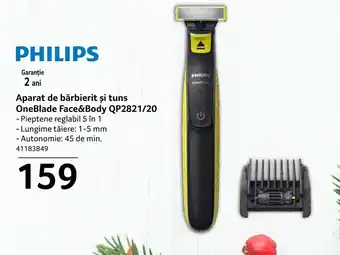 Selgros Aparat de bărbierit şi tuns OneBlade Face&Body QP2821/20 Ofertă