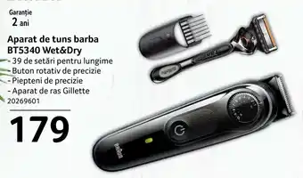 Selgros Aparat de tuns barba BT5340 Wet&Dry Ofertă