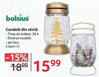 Candelă din sticlă