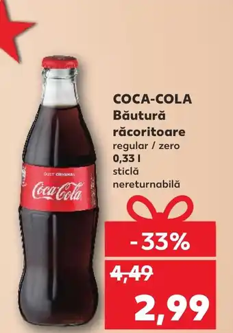 Kaufland COCA-COLA Băutură răcoritoare regular / zero 0,33 1 Ofertă