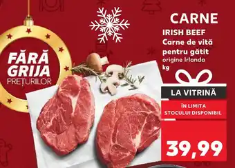 Kaufland IRISH BEEF Carne de vită pentru gătit origine Irlanda Ofertă