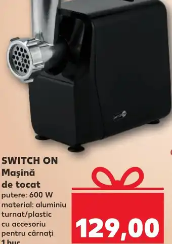 SWITCH ON Maşină de tocat putere: 600 W material: aluminiu turnat/plastic cu accesoriu pentru cârnaţi 1 buc