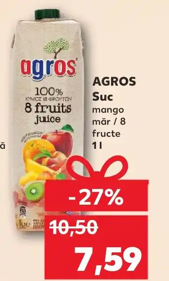 Kaufland AGROS Suc mango măr / 8 fructe 11 Ofertă