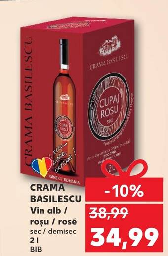 Kaufland CRAMA BASILESCU Vin alb / roşu / rosé Ofertă