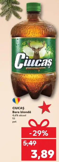 Kaufland CIUCAŞ Bere blondă 4,6% alcool Ofertă