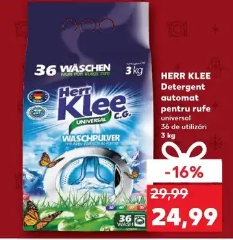 Kaufland HERR KLEE Detergent automat pentru rufe universal 36 de utilizări 3 kg Ofertă