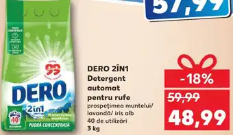 Kaufland DERO 2ÎN1 Detergent automat pentru rufe prospeţimea muntelui/ Ofertă