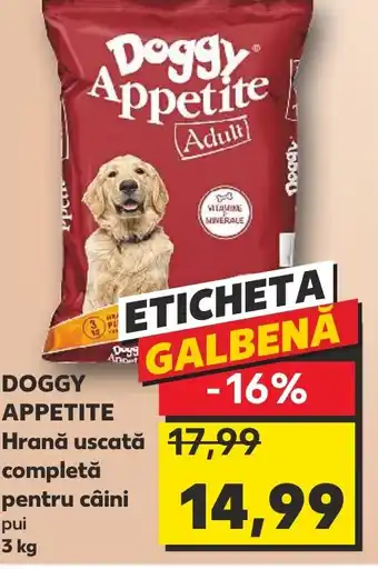 Kaufland DOGGY APPETITE Hrană uscată completă pentru câini pui 3 kg Ofertă