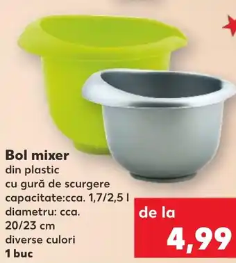 Kaufland Bol mixer din plastic Ofertă